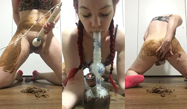 Scatqueen420 – Stoner girl shits herself