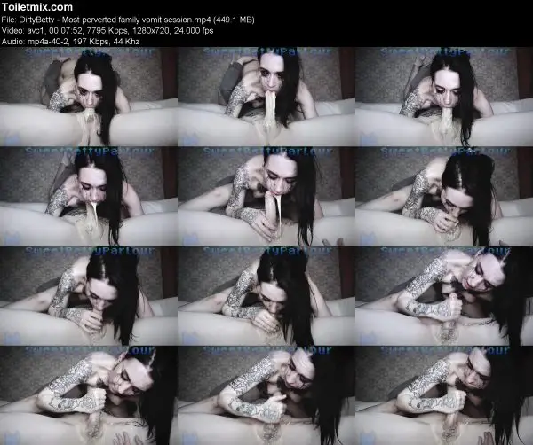 DirtyBetty – Most perverted family vomit session