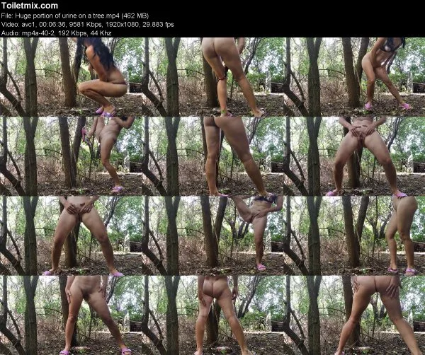 Huge portion of urine on a tree