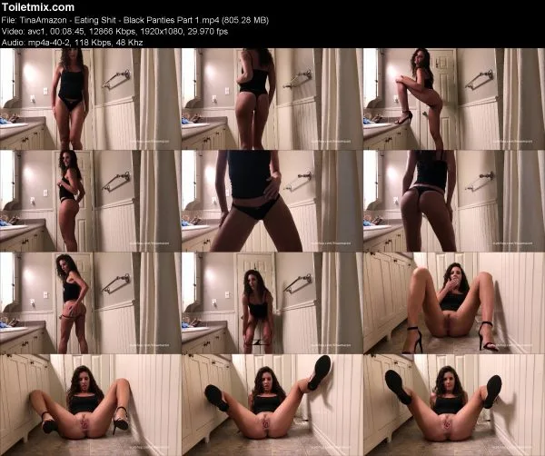 TinaAmazon – Eating Shit – Black Panties Part 1
