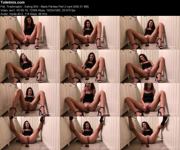 TinaAmazon – Eating Shit – Black Panties Part 2