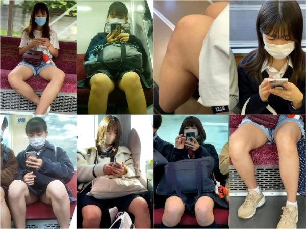 【再販】パンティライン丸見え2名, JK対面撮 Japanese Teens Upskirt Voyeur