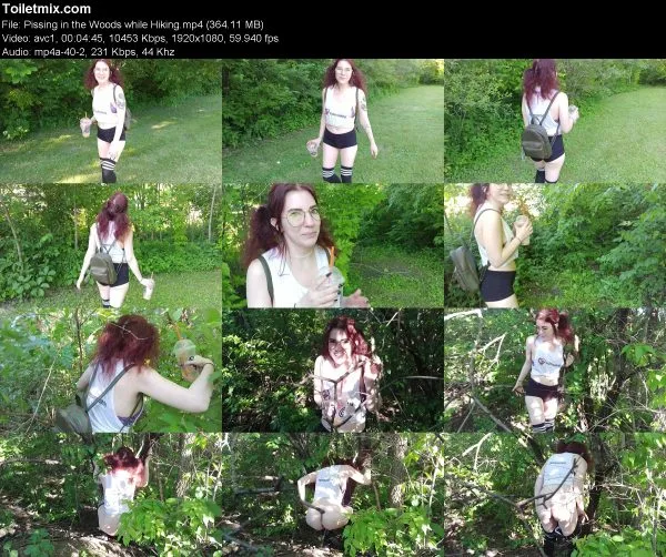 Pissing in the Woods while Hiking