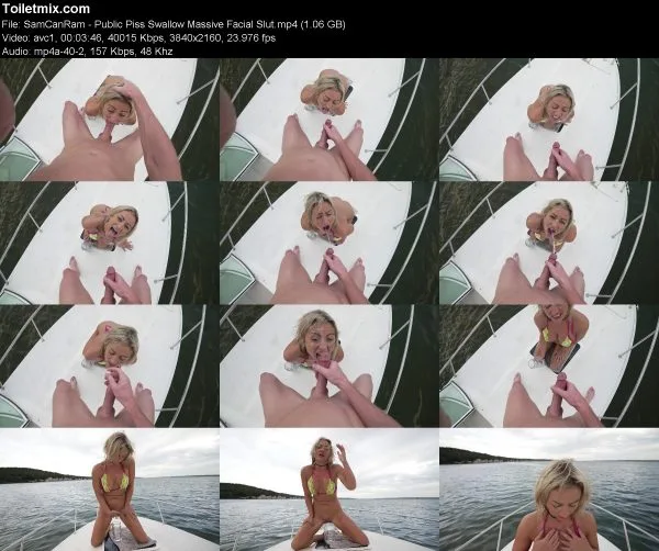 SamCanRam – Public Piss Swallow Massive Facial Slut