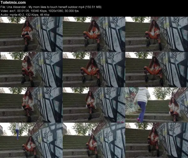 Alexandar – My mom likes to touch herself outdoor