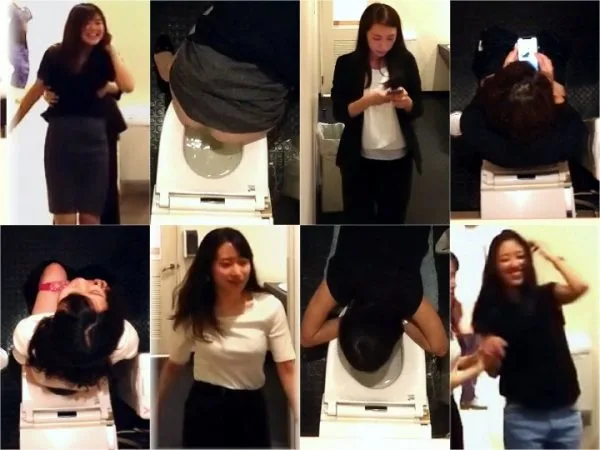 Japanese Voyeur 撮り下ろし　最近の雑居ビル洗面所　嘔吐美…