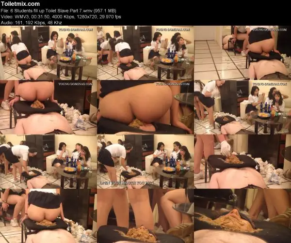 6 Students fill up Toilet Slave Part 7 Young-Dominas