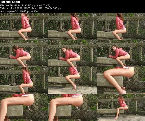 Ava Sky – Public PISSING