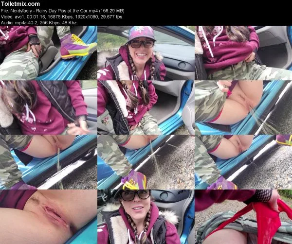 Nerdyfaery – Rainy Day Piss at the Car