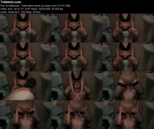 AnnaBacardi – Toilet slave wiped my pussy