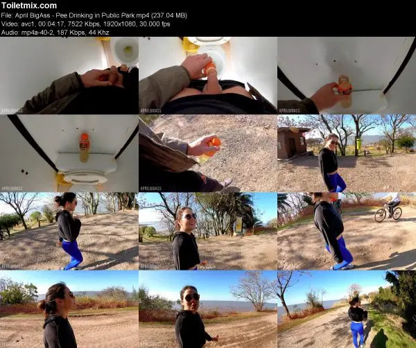 April BigAss – Pee Drinking in Public Park