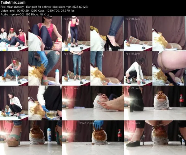 MilanaSmelly – Banquet for a three toilet slave