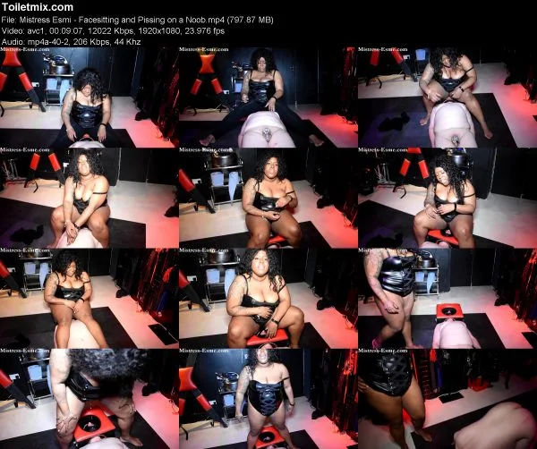 Mistress Esmi – Facesitting and Pissing on a Noob