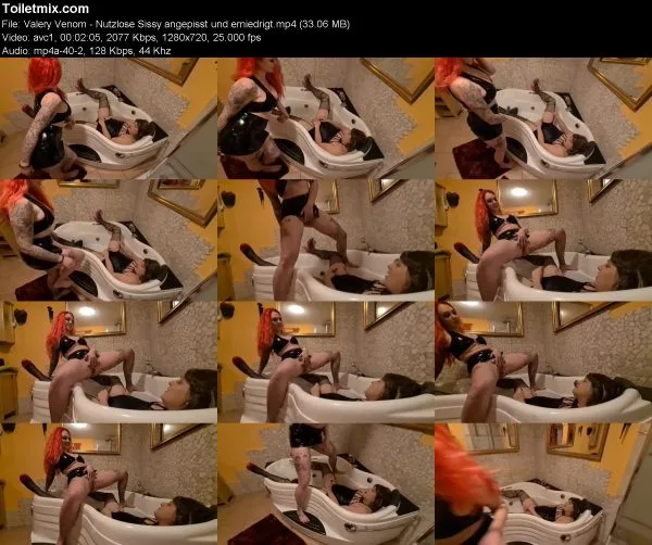 Valery Venom – Nutzlose Sissy angepisst und erniedrigt