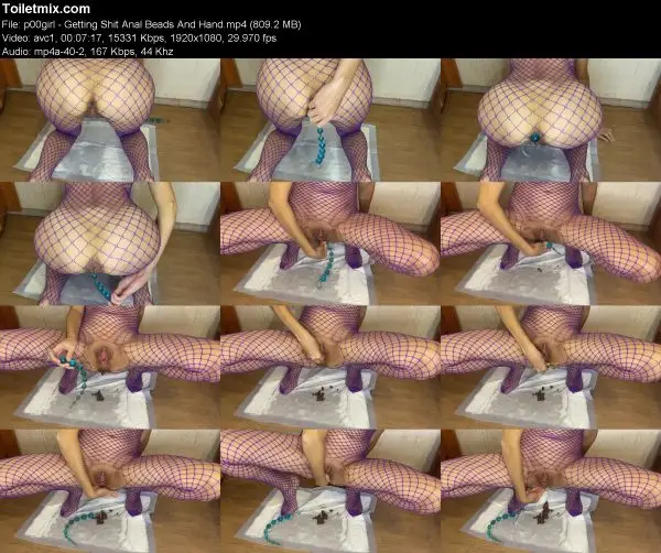 p00girl – Getting Shit Anal Beads And Hand