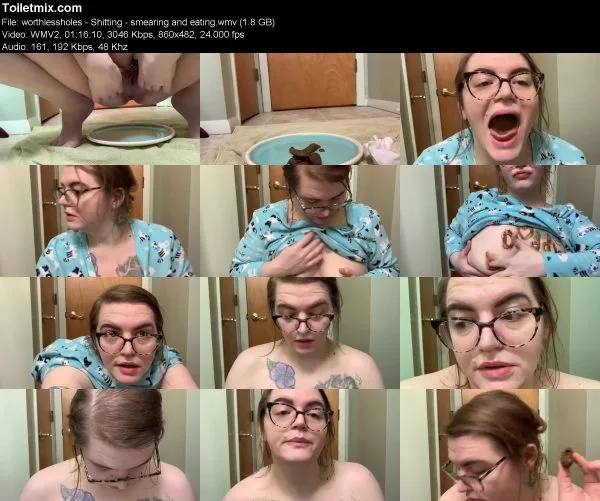 worthlessholes – Shitting – smearing and eating