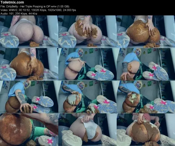 DirtyBetty – Her Triple Pooping is OP