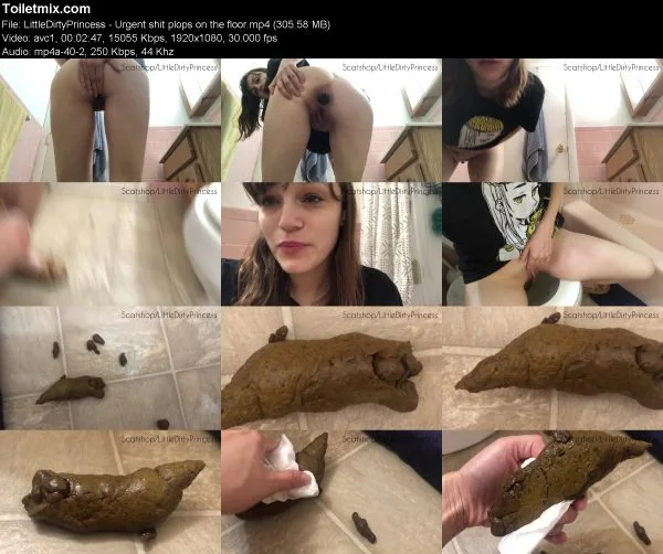 LittleDirtyPrincess – Urgent shit plops on the floor