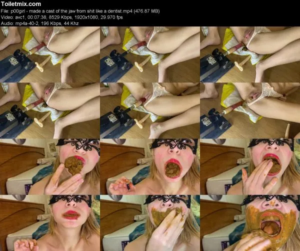 p00girl – made a cast of the jaw from shit like a dentist