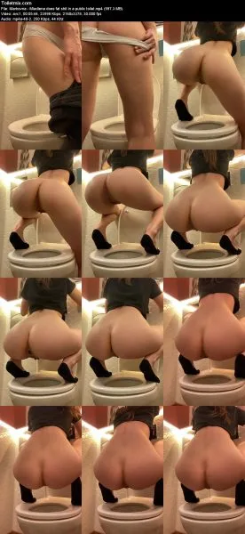Markovna – Mladlena does fat shit in a public toilet