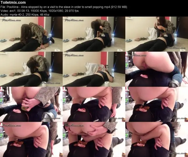 PooAlina – Alina stopped by on a visit to the slave in order to smell po…