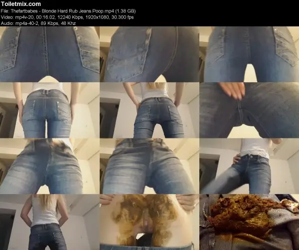 Thefartbabes – Blonde Hard Rub Jeans Poop