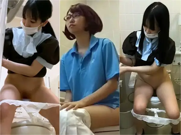 【トイレ】ファミレスデ○ーズ店員のパイパ Japanese Voyeur