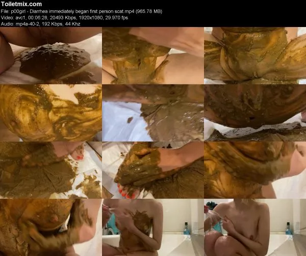 p00girl – Diarrhea immediately began first person scat