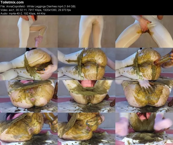 AnnaCoprofield – White Leggings Diarrhea