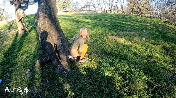 April BigAss – Drinking Pee In Public – Risky Through The Streets Of The…