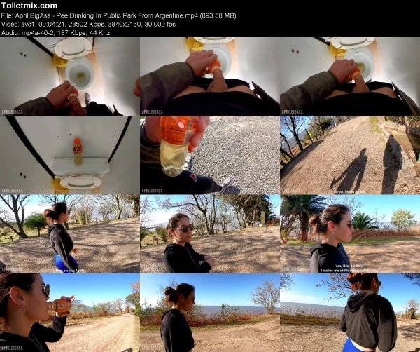 April BigAss – Pee Drinking In Public Park From Argentine