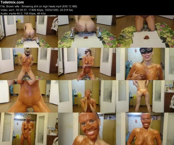 Brown wife – Smearing shit on high heels