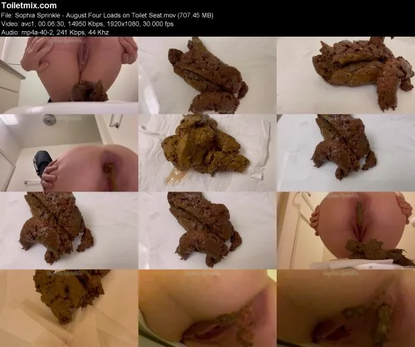 Sophia Sprinkle – August Four Loads on Toilet Seat