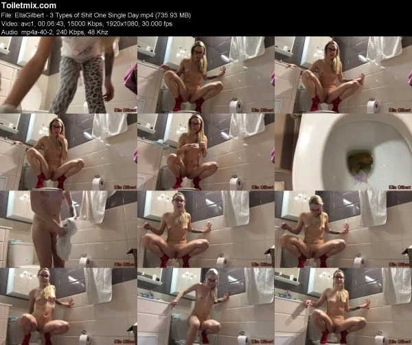 EllaGilbert – 3 Types of Shit One Single Day