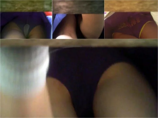 下り階段 総勢60名x2＝合計120名の真下からの Upskirt Teens
