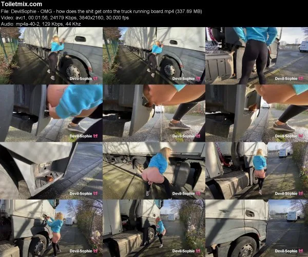 DevilSophie – OMG – how does the shit get onto the truck running board
