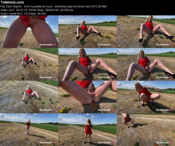 Devil Sophie – AUA it pushes so much – extremely piss shit blood