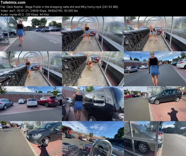 Devil Sophie – Mega Public in the shopping carts shit and filthy horny