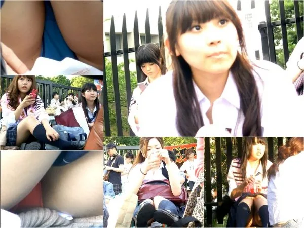 下り階段 総勢60名x2＝合計120名の真下からの Upskirt Teens