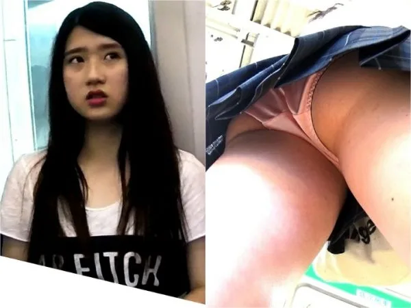 下り階段 総勢60名x2＝合計120名の真下からの Upskirt Teens