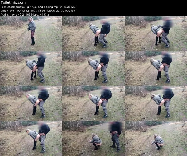 Czech amateur girl fuck and pissing