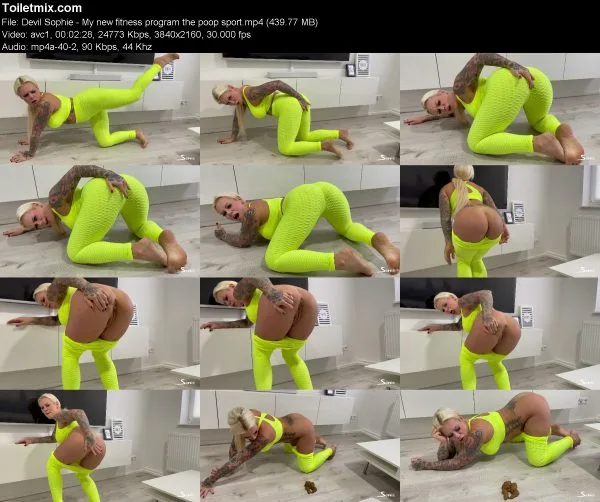 Devil Sophie – My new fitness program the poop sport