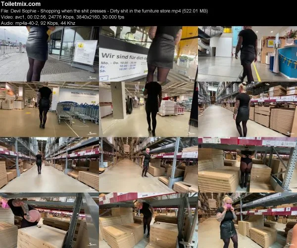 Devil Sophie – Shopping when the shit presses – Dirty shit in the furnit…