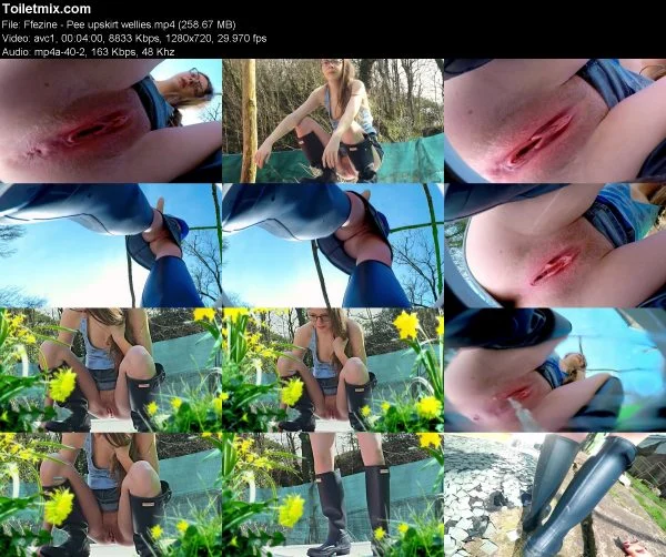 Ffezine – Pee upskirt wellies