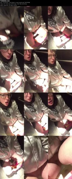 Lizzylivewire – Pee break in a silver jacket