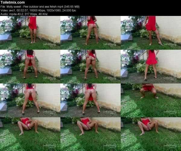 Molly sweet – Pee outdoor and ass fetish
