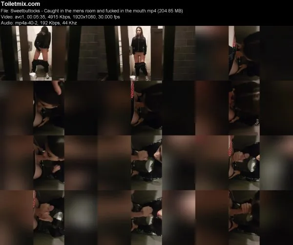 Sweetbuttocks – Caught in the mens room and fucked in the mouth