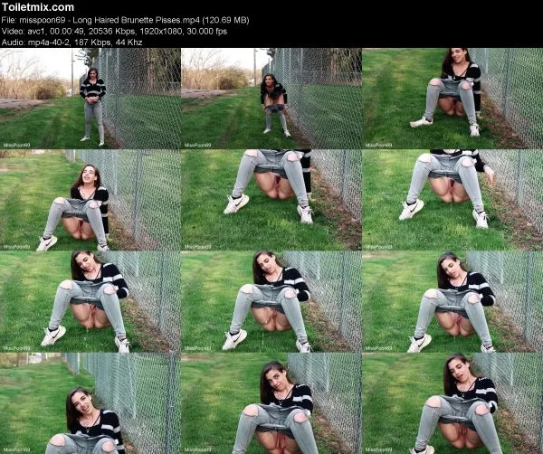 misspoon69 – Long Haired Brunette Pisses