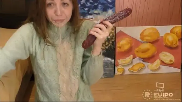 Adorable and sexy Russian girl barfs