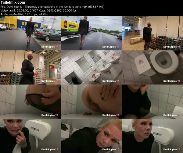 Devil Sophie – Extremely stomachache in the furniture store
